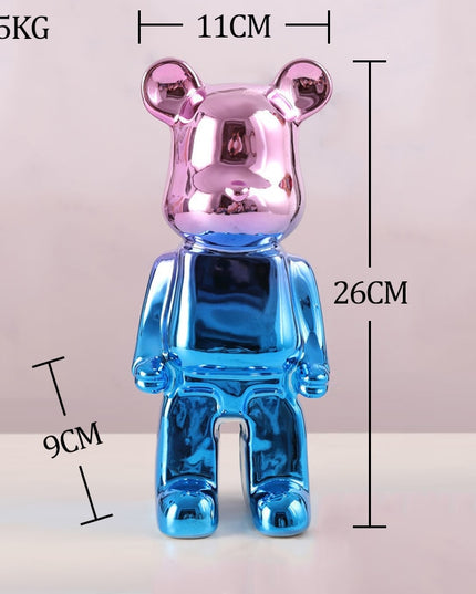 Figurka dekoracyjna ceramiczna kolorowy miś