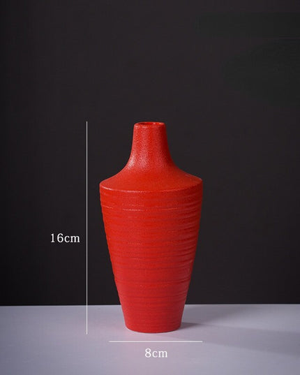 Wazon ceramiczny w czerwonym kolorze
