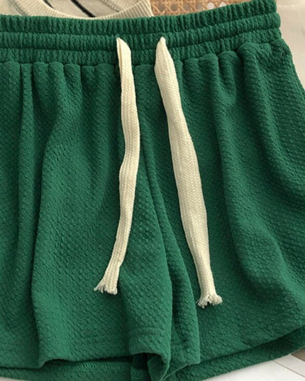 Damskie szorty sportowe z dresowego materiału