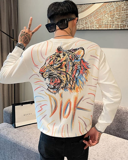 Męska bluza z kolorowym nadrukiem na plecach