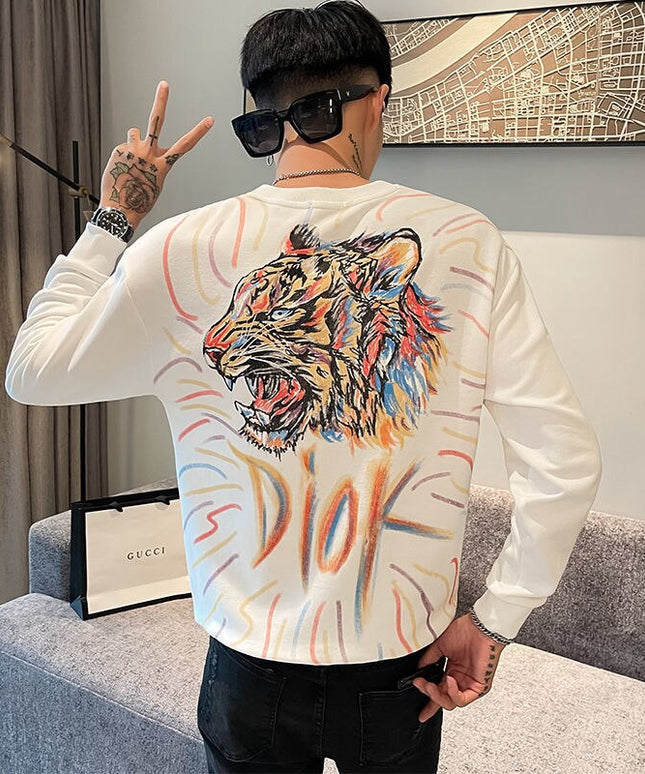 Męska bluza z kolorowym nadrukiem na plecach