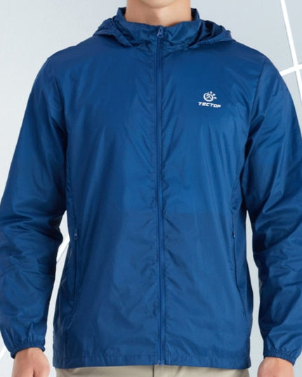 Męska kurtka przejściowa wiatrówka z kapturem