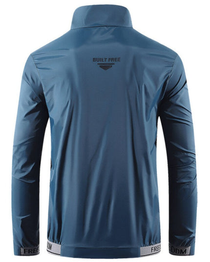 Męska kurtka przejściowa przeciwdeszczowa z odpinanym kapturem