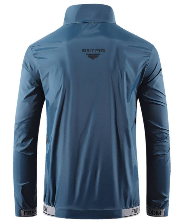 Męska kurtka przejściowa przeciwdeszczowa z odpinanym kapturem