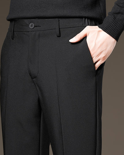 Męskie spodnie chinosy garniturowe z kieszeniami