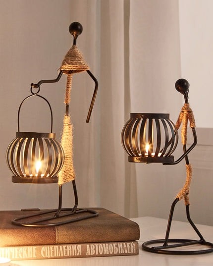 Figurka dekoracyjna świecznik w złotych kolorach