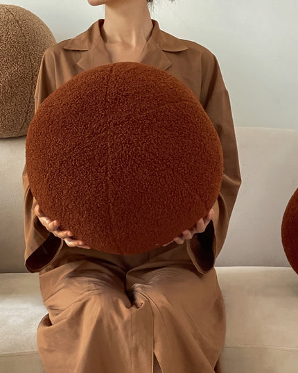 Poduszka dekoracyjna wełniana w ciepłych kolorach