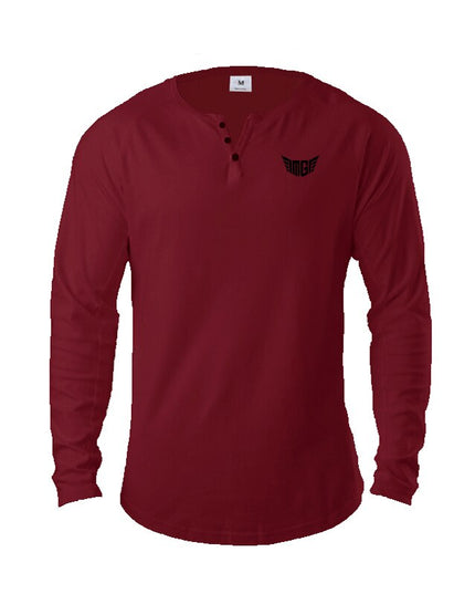 Męska koszulka z długim rękawem klasyczna z guzikami