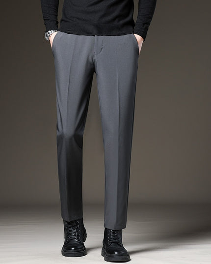 Męskie spodnie chinosy garniturowe z kieszeniami