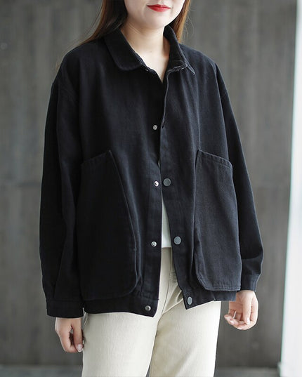 Damska kurtka przejściowa oversize z dużymi kieszeniami