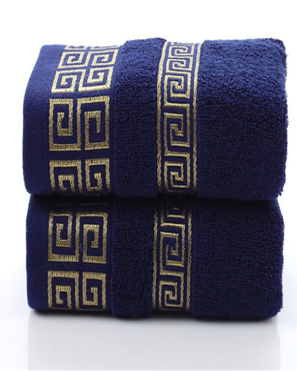 Ręcznik łazienkowy bawełniany ze złotym wzorem