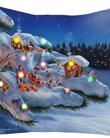 Poszewka na poduszkę świąteczna z oświetleniem LED