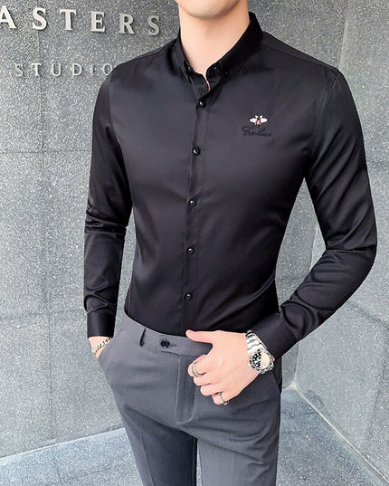 Męska koszula gładka o dopasowanym kroju