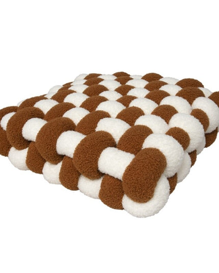 Poduszka dekoracyjna pluszowa węzeł