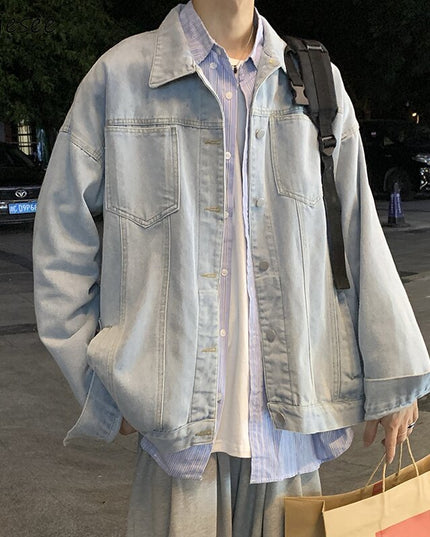 Męska kurtka jeansowa klasyczna oversize