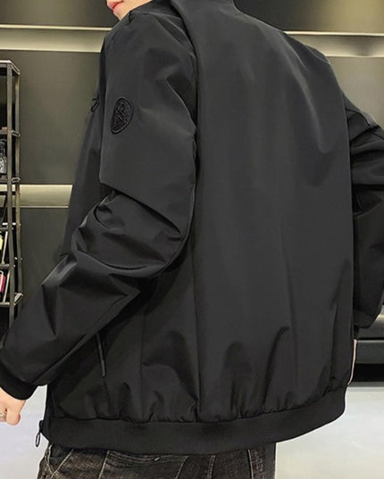 Męska kurtka przejściowa bomberka z napisem z przodu