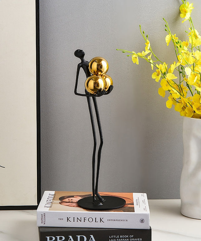 Figurka dekoracyjna wysoka czarna postać