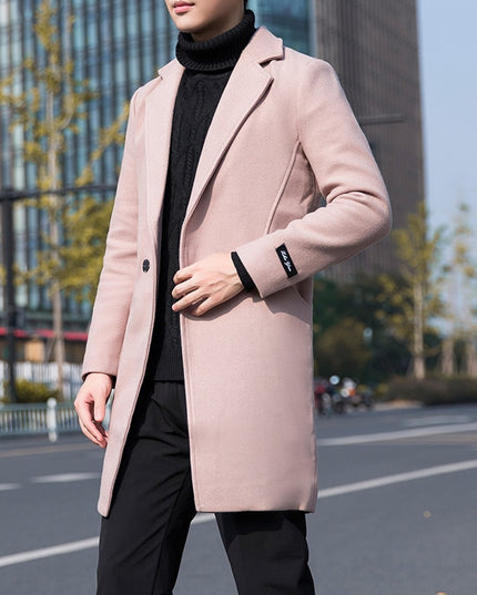 Męski płaszcz zapinany na guzik