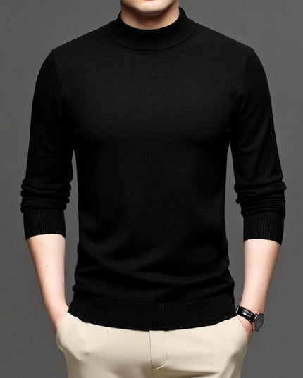 Męski klasyczny sweter z półgolfem