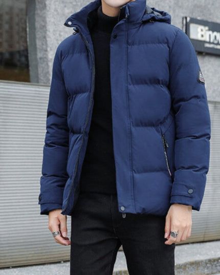 Męska kurtka zimowa ocieplana z kapturem