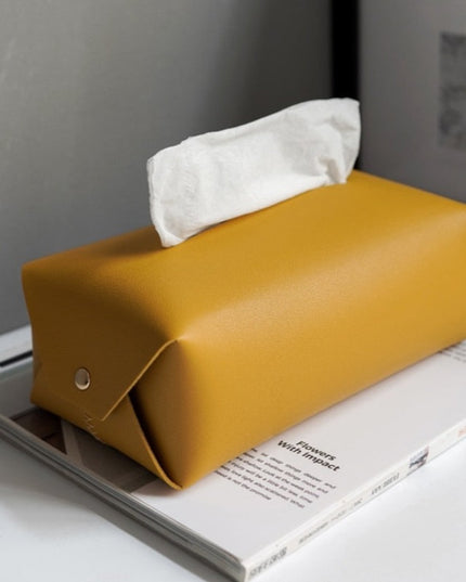 Pudełko na chusteczki skórzane klasyczny styl