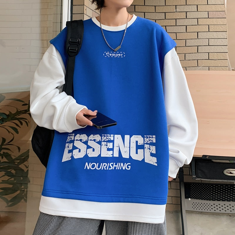 Męska bluza oversize dwukolorowa