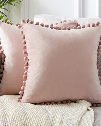 Poszewka na poduszkę dekoracyjna z frędzelkami po bokach