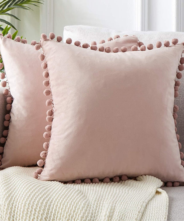 Poszewka na poduszkę dekoracyjna z frędzelkami po bokach