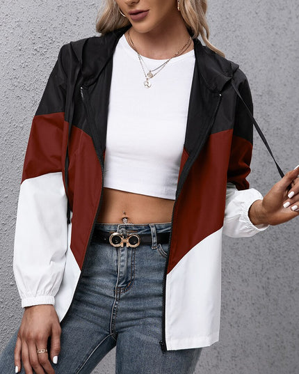 Damska kurtka przejściowa trzykolorowa