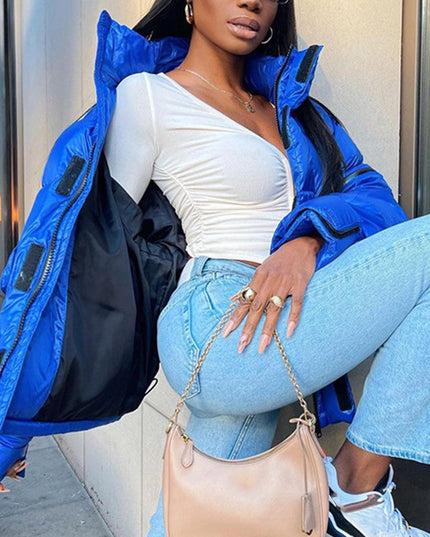 Damska kurtka zimowa puchowa oversize