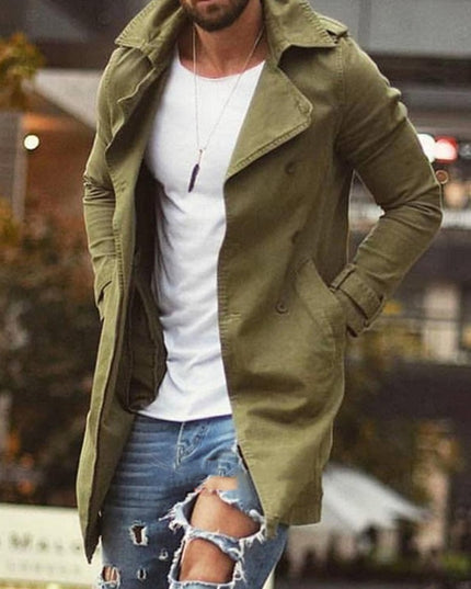 Męski dopasowany płaszcz o eleganckim kroju