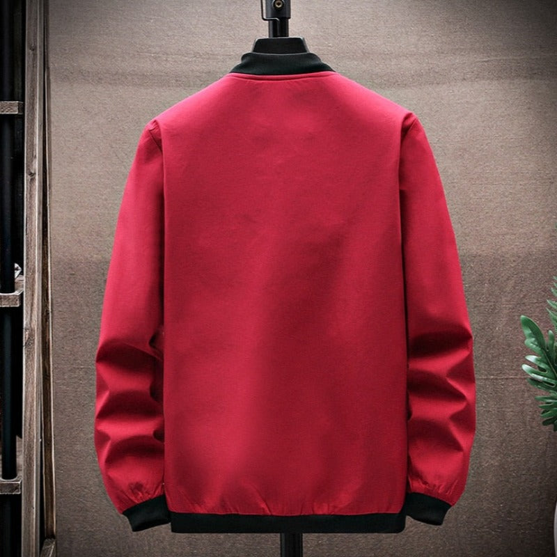 Męska kurtka przejściowa bomberka klasyczna o prostym kroju