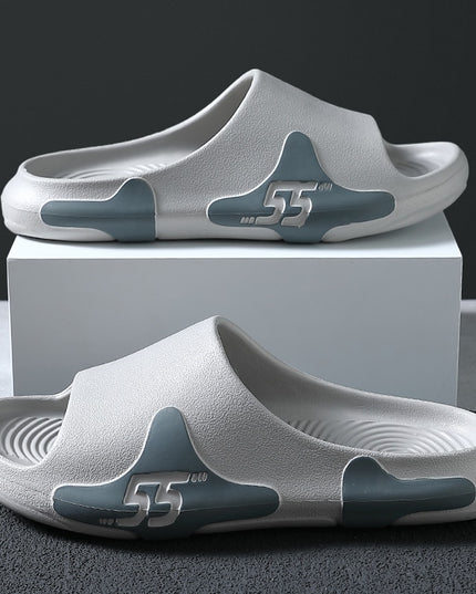 Klapki basenowe z ciekawym wzorem łatki