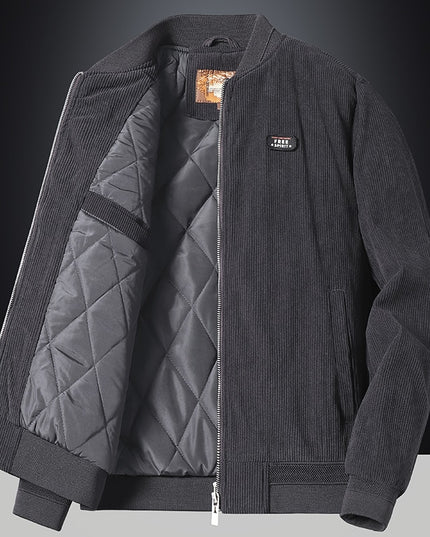 Męska kurtka zimowa sztruksowa z ociepleniem