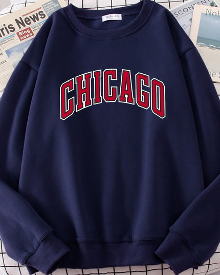 Męska bluza bez kaptura z napisem CHICAGO
