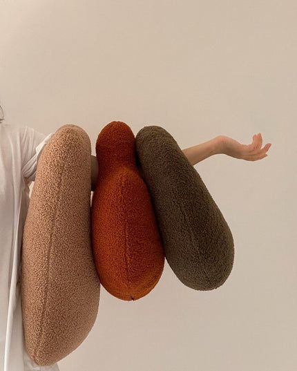 Poduszka dekoracyjna wełniana w ciepłych kolorach