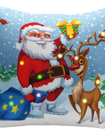 Poszewka na poduszkę świąteczna z oświetleniem LED