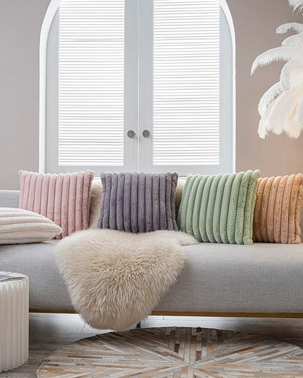 Poszewka na poduszkę miękka prążkowany wzór