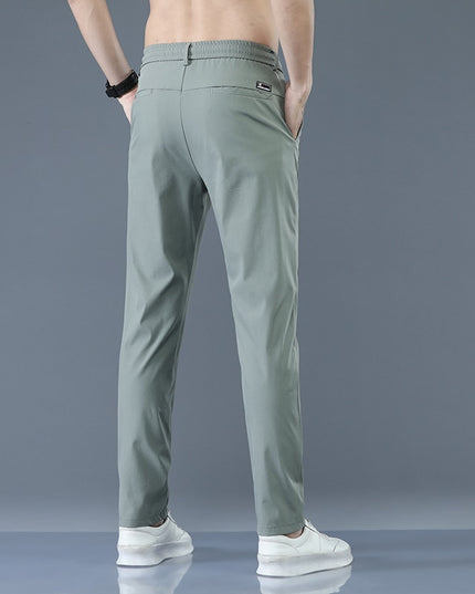 Męskie spodnie o eleganckim kroju z wiązaniem