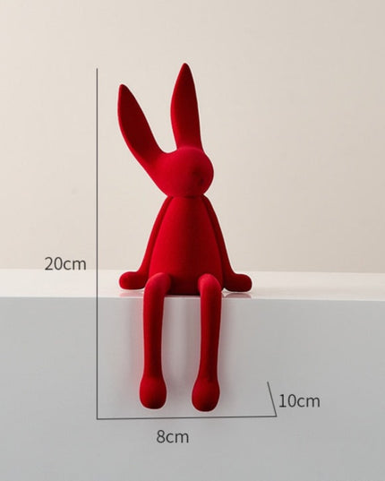 Figurka dekoracyjna kolorowy królik miniaturka