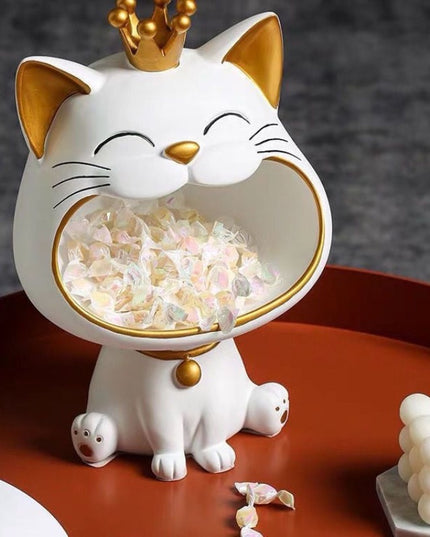 Figurka funkcjonalna schowek w kształcie kota