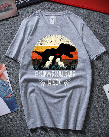 Męski T-shirt z nadrukiem dinozaura