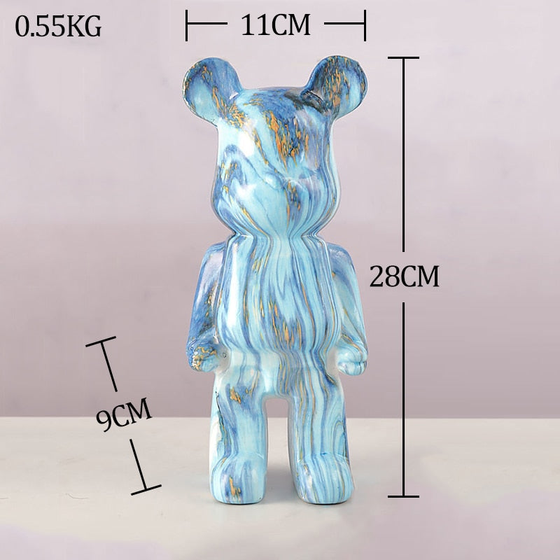 Figurka dekoracyjna ceramiczna kolorowy miś