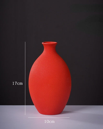 Wazon ceramiczny w czerwonym kolorze