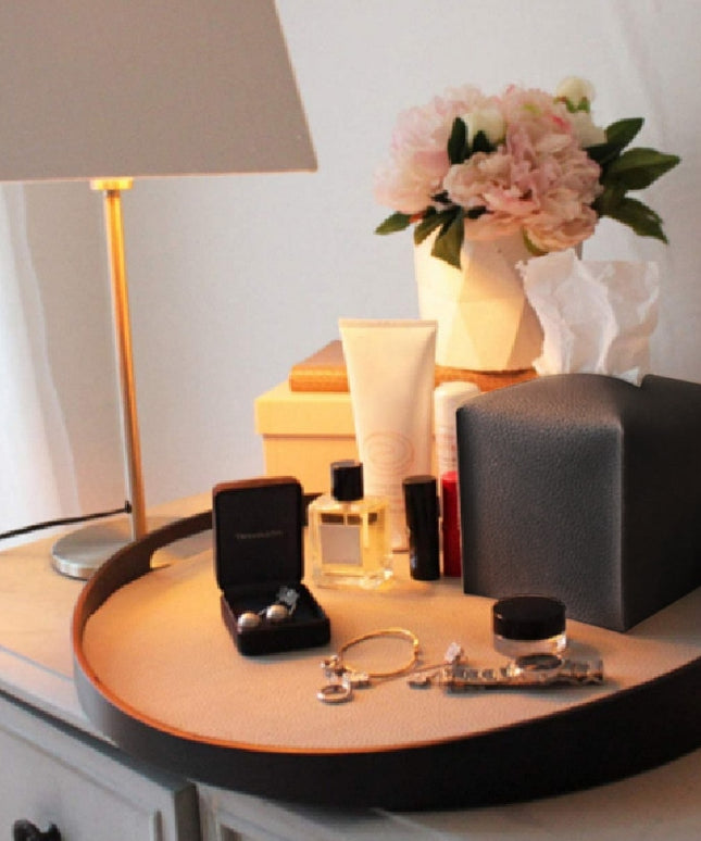 Pudełko na chusteczki skórzane kwadratowe