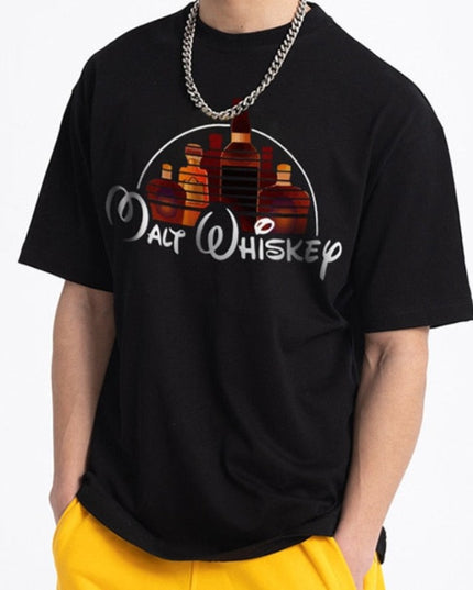 Męski T-shirt z napisem "MALT WHISKEY"