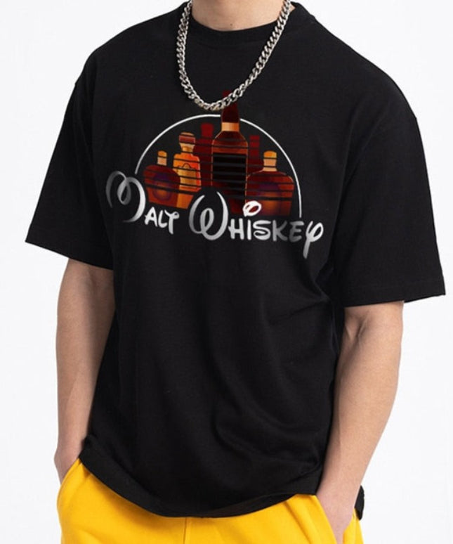Męski T-shirt z napisem "MALT WHISKEY"