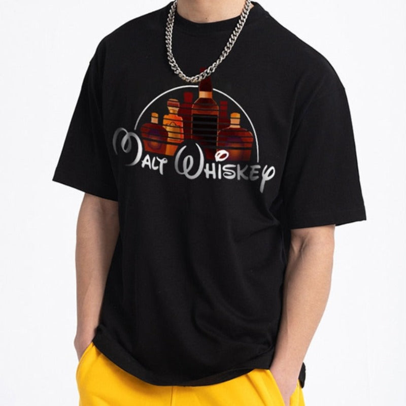 Męski T-shirt z napisem "MALT WHISKEY"