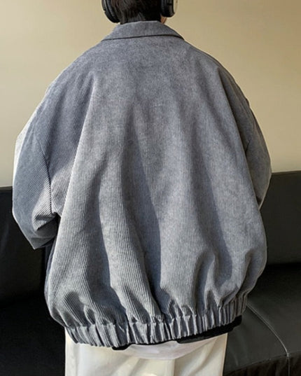 Męska kurtka przejściowa sztruksowa luźna