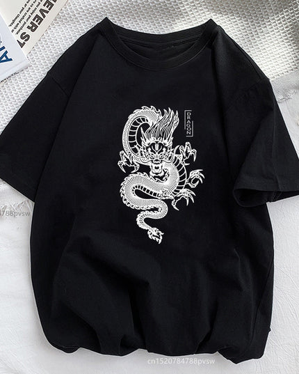 Damski T-shirt z motywem smoka